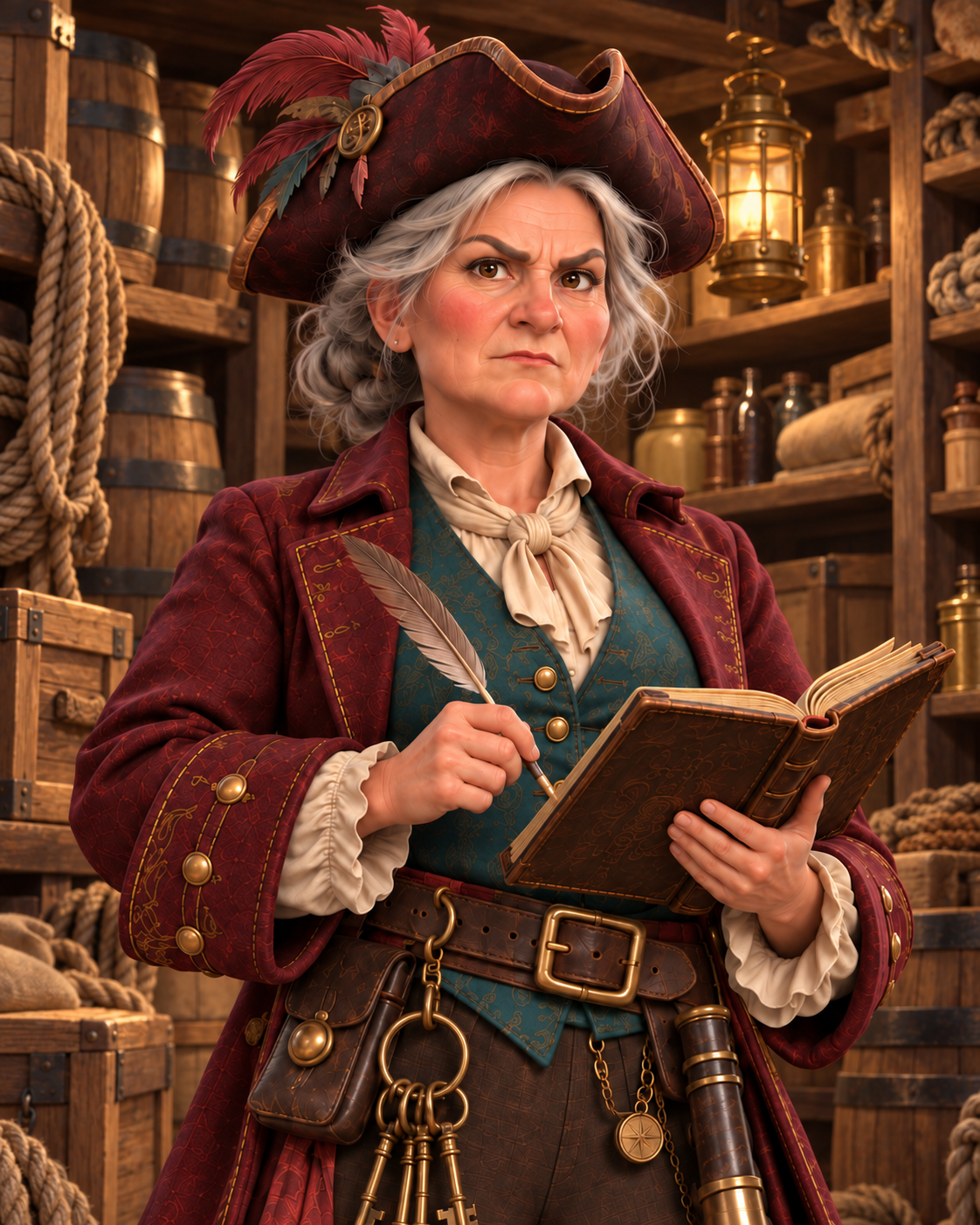Mabel Flint, Keeper of stores aboard the Sea Raven